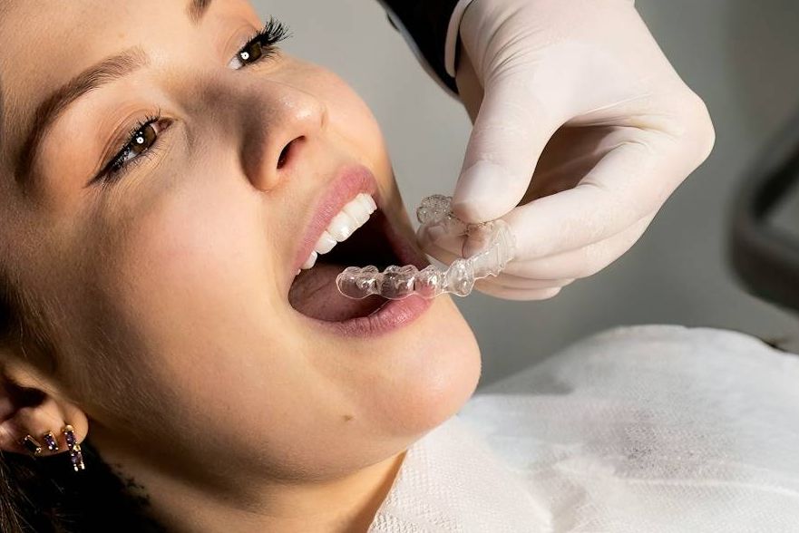 doctor and patient dental fitting